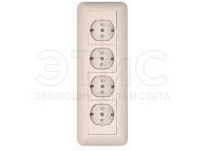 Розетка четырехместная наружная З/К С/Ш 16А 220В IP20 монт.плата ПРИМА Розетка четырехместная наружная З/К С/Ш 16А 220В IP20 монт.плата ПРИМА